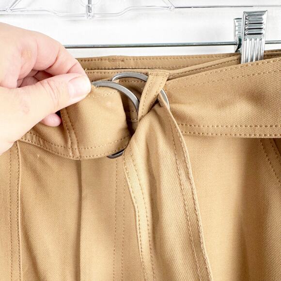 Banana Republic Slim Refined Stretch Cargo Pant Latte Cream Belted Beige Size 4 - Picture 5 of 14